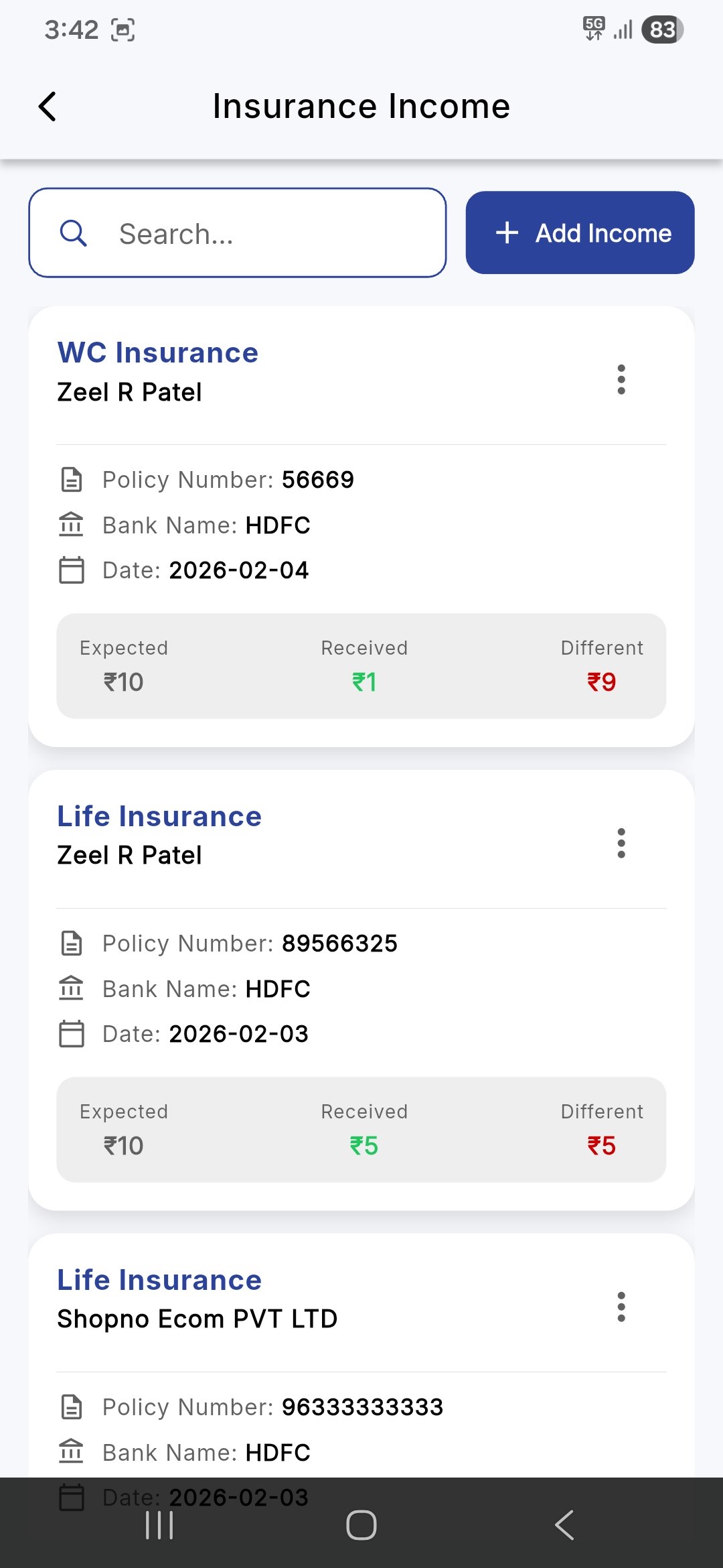 Agent App Screen